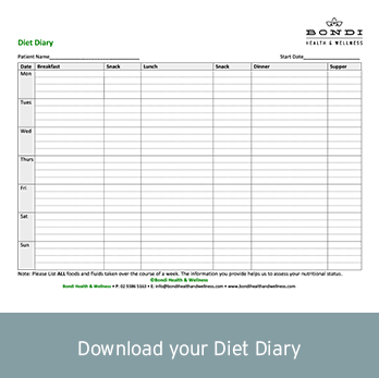 Diet Diary | Bondi Health & Wellness
